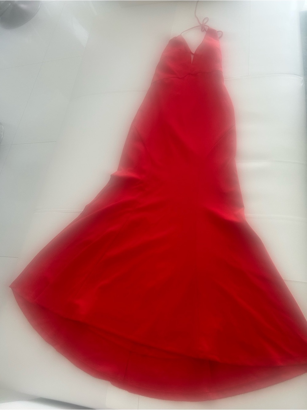 Boston Proper Red Halter Maxi Dress